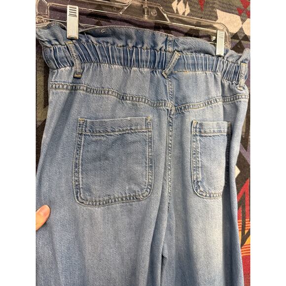 Pilcro Anthropologie Wide Leg Flare Pants 26 Nautical Beach Flowy Buttonfly - Picture 8 of 8